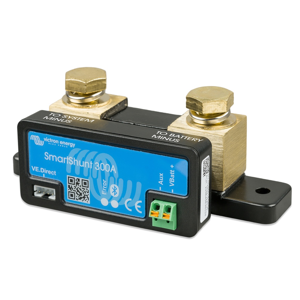 Victron SmartShunt 300A/50mV Bluetooth Batteriecomputer mit Massekabel 50qmm M8 auf M10
