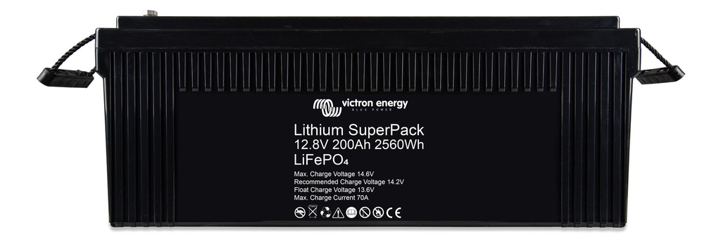 Victron Lithium SuperPack 12,8V/200Ah (M8) zyklenfeste Solarbatterie LiFePO4