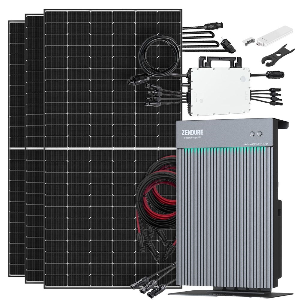 Zendure AIO-2400 1335Wp HMS-1600-4T DTU-WLite Balkonkraftwerk Doppelgas mit Speicher