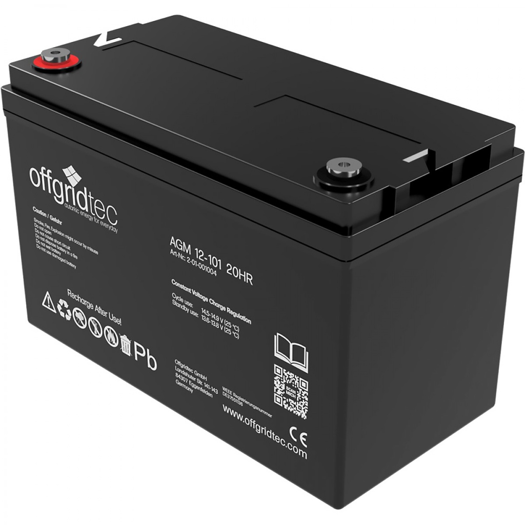 Offgridtec AGM 101Ah 20HR 12V - Solar Batterie Akku Extrem zyklenfest