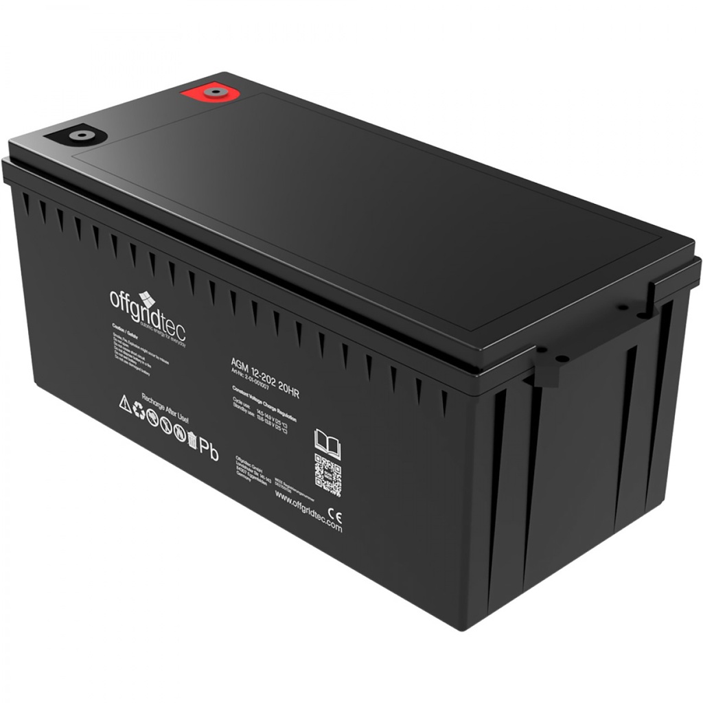 Offgridtec AGM 202Ah 20HR 12V - Solar Batterie Akku Extrem zyklenfest