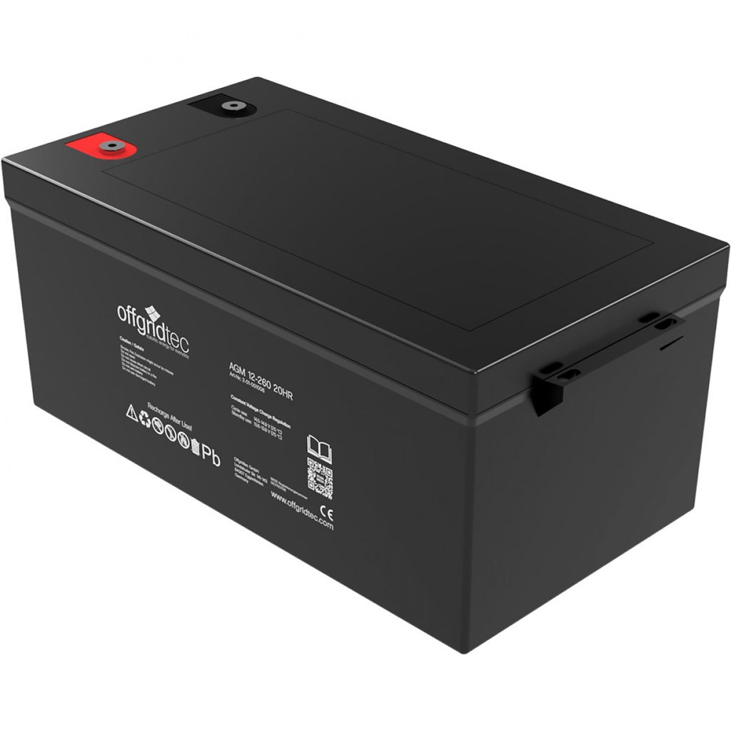 Offgridtec AGM 260Ah 20HR 12V - Solar Batterie Akku Extrem zyklenfest
