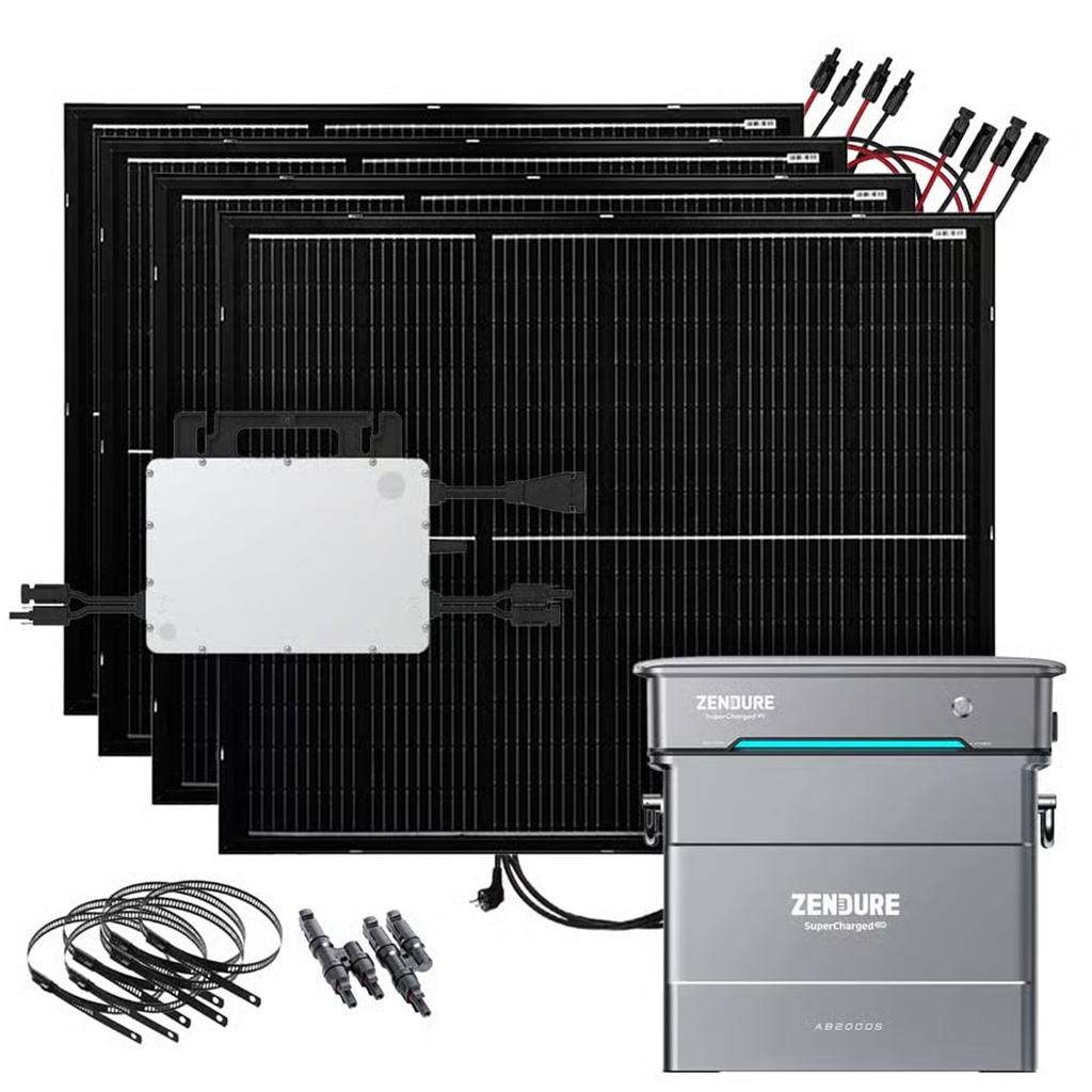 [OGT4-01-022225] 1200W Balkonkraftwerk mit ultraleichten Solarmodulen und Zendure AIO Pro Speichersystem