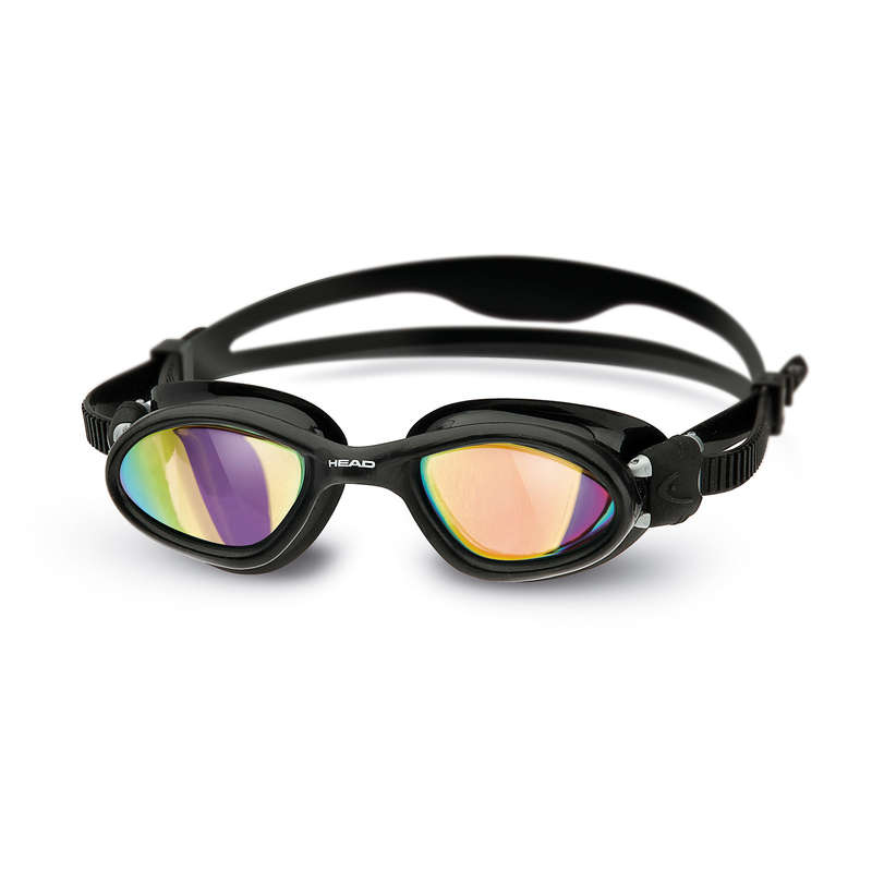 [HEAD-Superflex-mirr-BKSMK] Schwimmbrille Superflex mirrored von HEAD verspiegelt (smoke mirrored) - schwarz