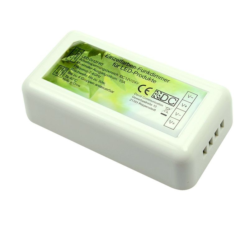 [DA_LED-DI12FRT] Funkcontroller 2,4GHz, Ein- / Ausgang DC 12-24 V, max 10 A, ohne Fernbedienung